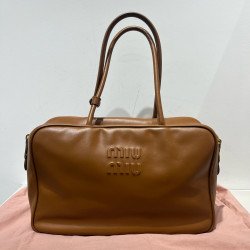 Miu Miu Cognac Beef Leather Handbag Size 34 * 10 * 23Miu Miu Cognac Beef Leather Handbag