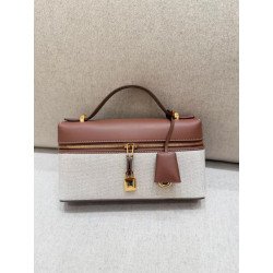Loro Piana Extra Bag L23 Caramel Canvas is almost a brand new classic style with detachable shoulder